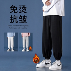 2023秋冬舒适休闲加绒加厚卫裤WK602-1特批22-加绒特批30，男装休闲裤，星座718-1
