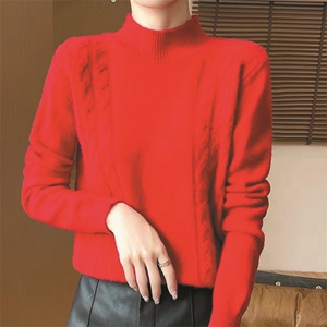 优雅气质女士高领毛衣 百搭经典时尚针织衫 显瘦修身设计图片