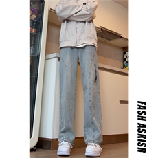 抖音得物品质百搭牛仔裤212-2-DY183-特P65，男装牛仔裤，星座808A-1