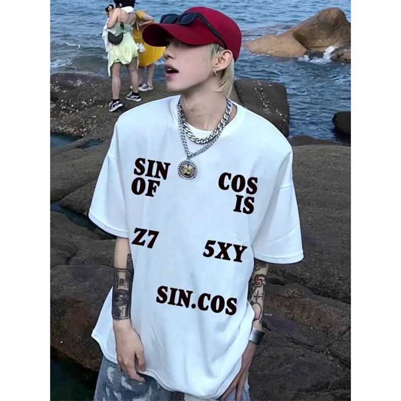 网络图现货！260G重磅T恤高级感美式复古小领口短袖RG54-P35,男装T恤,星座1005-6