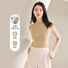 2025春秋新款羊绒衫女100山羊绒轻奢通勤半高领纯色百搭套衫上衣，女装针织衫/毛衣，衫都服饰