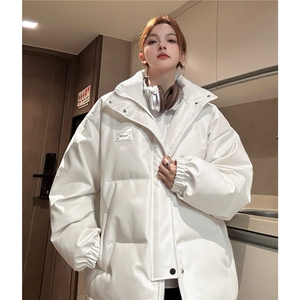 中性2026冬装港风皮棉衣冬季宽松棉服袄情侣加厚外套男S271-P128图片