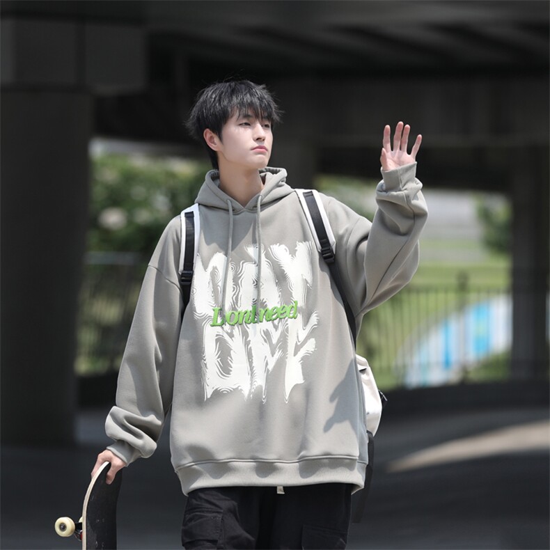 B266-FG02-P5023秋季新款宽松休闲情侣连帽休闲卫衣,男装卫衣,星座B257-1