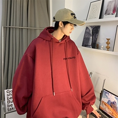 男生港风秋季新款简约字母印花宽松连帽卫衣JK23353特批30控49，男装卫衣，星座605(原A050)