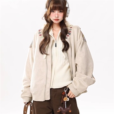 W10578-P78网图现货美式字母印花飞行夹克外套棒球服高品质，男装夹克，星座1608