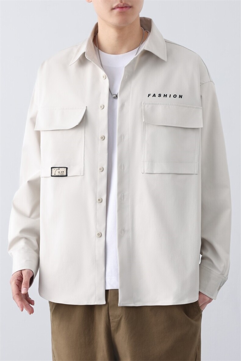 25年春季衬衫长袖得物抖音衬衫DS-C323-1-CS2501-P50,男装衬衫,电商C323-1