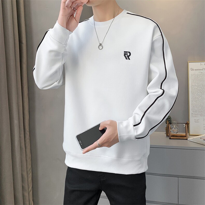 秋季男士休闲时尚圆领刺绣套头卫衣打底衫YD6132-P48,男装T恤,星座310B-3