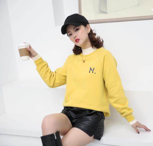 加绒加厚卫衣，女装卫衣/绒衫，米娜·丹怡