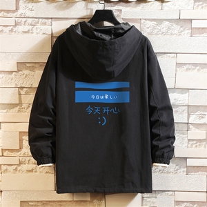 JK41033-P85加棉款-P115纯棉连帽夹克男士大码工装夹克男砖墙