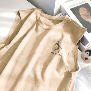 量大优供视频 得物直播品质220克夏季纯棉背心无袖T恤WB136图片