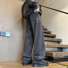 2024冬季新款内景大码双面摇粒加绒弯刀裤M-5XHK241044-P55，男装休闲裤，电商A022