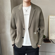 针织衫开衫外套男春秋季新款毛衣西装韩版潮流时尚百搭K7706-P115，男装针织衫/毛衣，电商A237