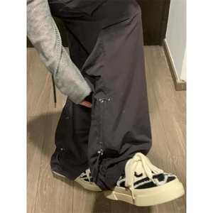 【网图】黑色速干工装裤男女夏季美式高街vibe伞兵裤子KZ44WW-P45图片
