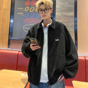 灯芯绒大拉链外套男款春秋季夹克2024休闲衣服 J7089 P78 控108图片