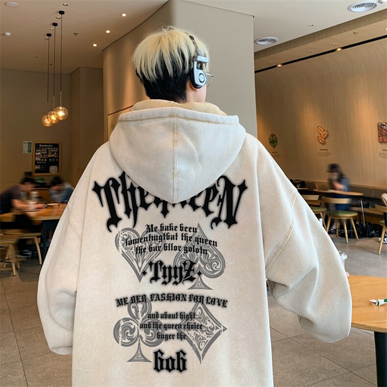美式潮牌重磅水洗做旧连帽卫衣力推大码男XZ517A-2-Y7743-P68,男装卫衣,星座517A-2