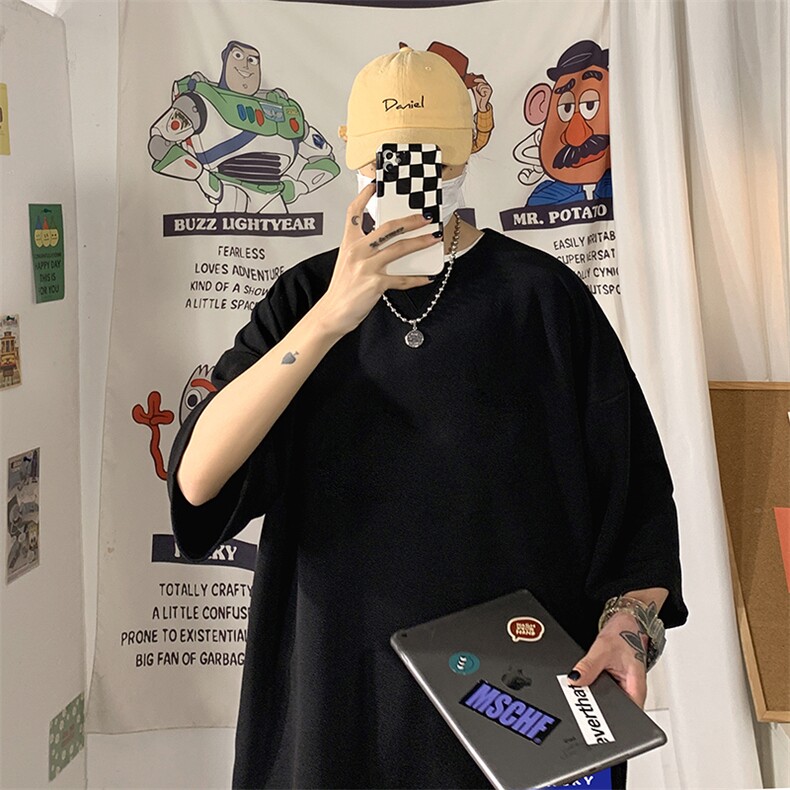 Q11202-P30春夏季七分袖t恤男大码五分袖男短袖中袖,男装T恤,电商A040