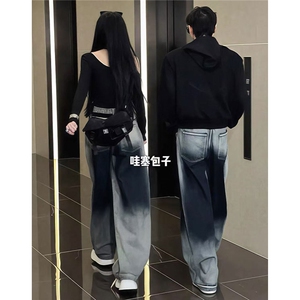 网络图慎用!图片只做展示现货 潮流叨叨弯刀牛仔裤男78037特P45图片