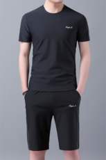 2021夏季新款时尚男士套头圆领短袖五分休闲裤套装B82021P115，男装套装，电商D230