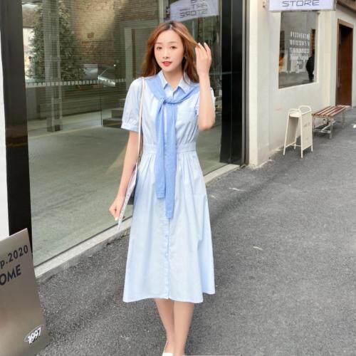 夏季衬衫连衣裙，女装衬衫，E莎