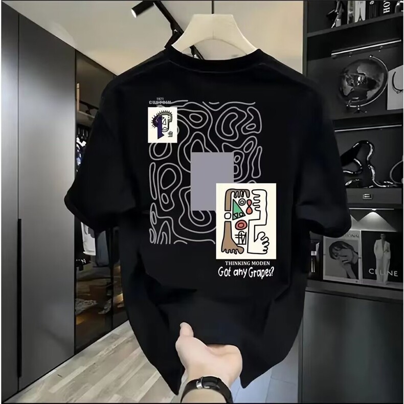 时尚短袖t恤男夏季新款潮流半袖纯棉上衣修身体恤衫GA2432P26,男装T恤,星座1013-5