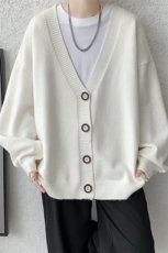8XL-M特大码开衫毛衣简约外套男情侣休闲针织衫毛线衣MY1205P55，男装针织衫/毛衣，电商D206-1