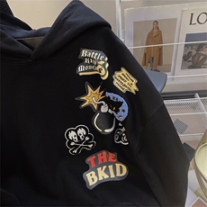 万针刺绣结构设计重磅秋冬全棉高品质美式高街连帽卫衣外套Y7631，男装卫衣，电商A486