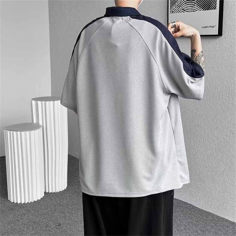 港风潮华夫格polo衫男AT81P30,男装Polo衫,星座1116-2