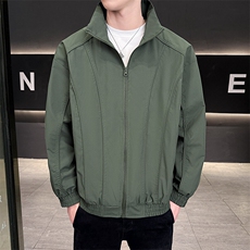新款中性风户外夹克男立领纯色上衣冲锋衣外套A157B-JK7866-P60，男装夹克，电商A157B