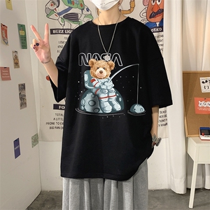 DX17251-P20 纯棉短袖t恤男大码半袖打底衫宽松体恤衫 海报风图片