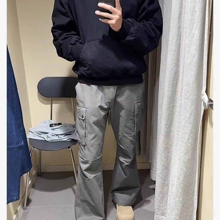 高街vibe多口袋工装裤男女水洗棉潮牌日系宽松休闲美式机能伞兵裤，男装休闲裤，星座601-1
