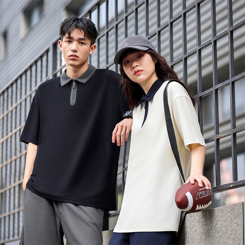 40支双纱珠地240克8色S-3XL65%棉35聚酯纤维男女款T恤衬衫,男装T恤,星座301D-4(原星座1004-4）