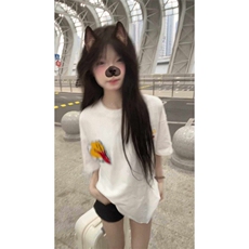现货！！~BK913HH-特P36心情小狗刺绣魔术贴短袖T恤男女，男装T恤，星座1007（原301D）