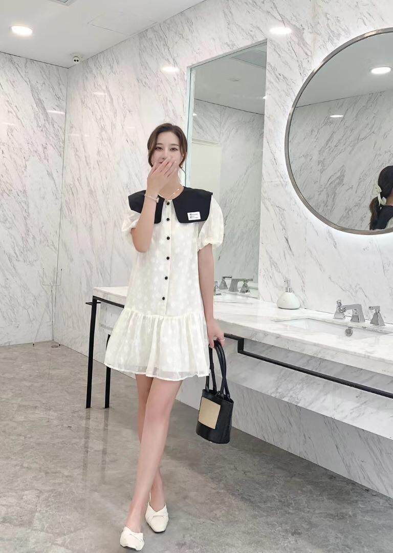 连衣裙翻领显龄，女装连衣裙，雅诺希