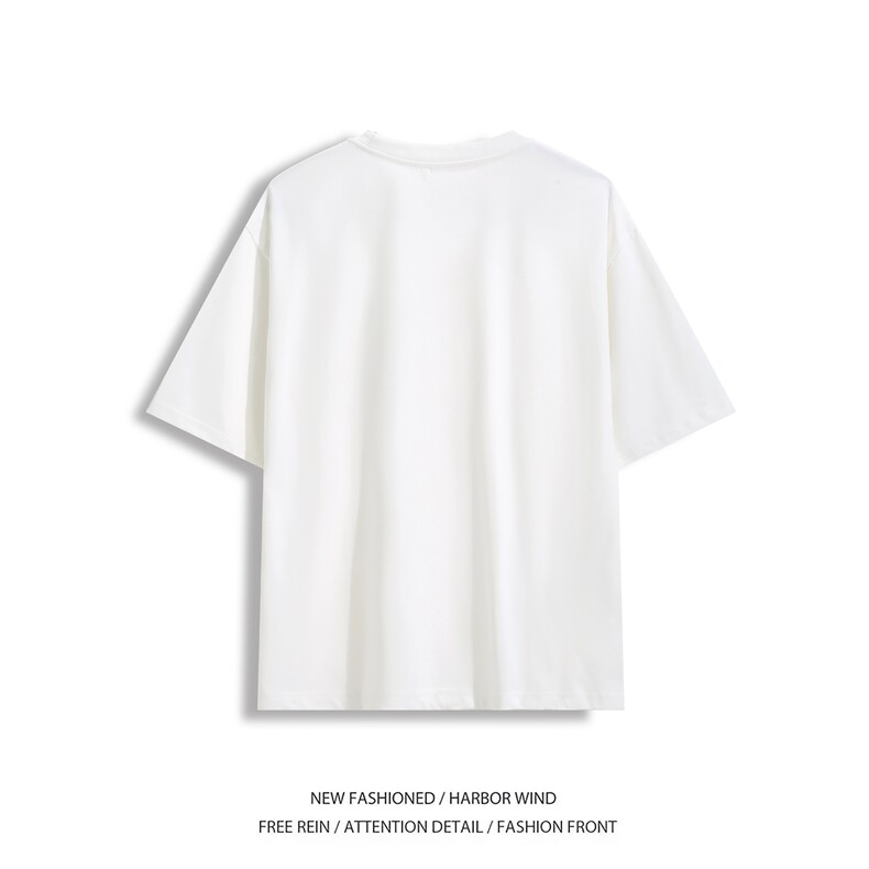 抖音品质夏季新款潮流拉链设计宽松短袖T恤B315-ST005-特p35控68,男装T恤,电商B315