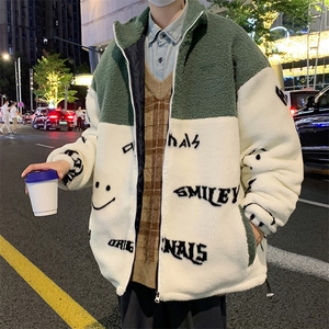 冬款加绒加厚棉衣羊羔绒开衫外套青少年ins男装MY105P105控价138图片