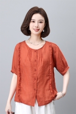 叶笙衣夏季新款宽松显瘦短袖雪纺衫女上衣韩版百搭甜美荷叶边设计感小众衬衣，女装衬衫，叶笙衣