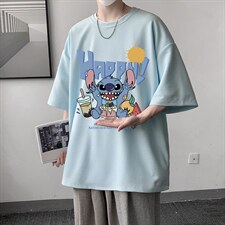 HT73077-P22华夫格t恤男短袖男大码五分袖大皂风，男装T恤，电商A040