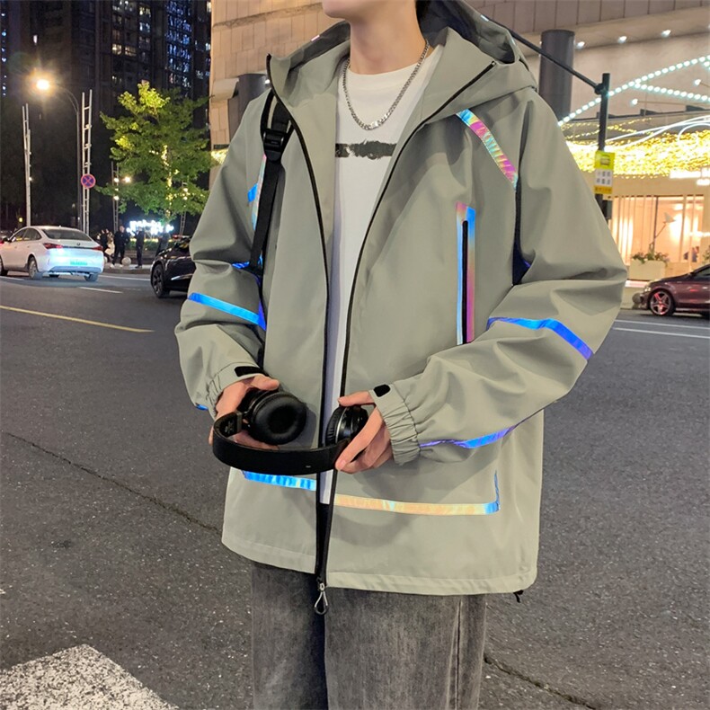 冲锋衣外套男2025春季新款宽松连帽休闲工装夹克潮流A02511-P85,男装夹克,星座308B-2