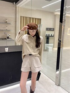 灯芯绒衬衫宽松外套图片