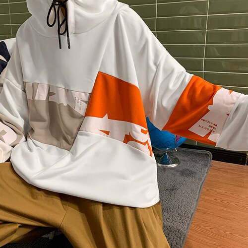 7XL-M加肥加大码连帽卫衣男2023秋季新款港风休闲胖子上衣控价88图片