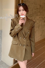 时尚复古西装外套女2025春季新款高级感休闲小个子上衣外套女，女装西装，天丽