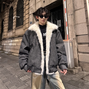 405A  美式高街大毛领短款棉衣座山雕棉服  MY25809-特批100控178图片
