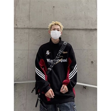 美式复古刺绣新款卫衣男高街秋季宽松休闲长袖上衣WY677-P42，男装卫衣，星座208-5