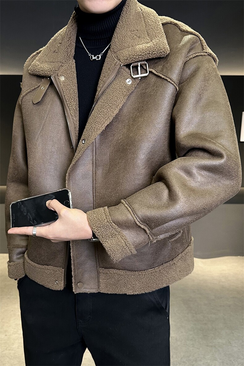 M-3XL9927-P195控券后288冬季保暖皮毛一体加厚皮衣外套男,男装皮衣,电商B321-1