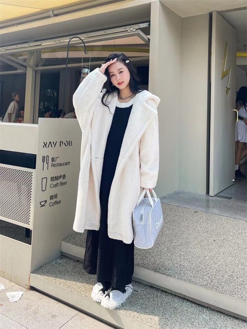 冬装新款毛毛长款外套，其它，玫瑰共和国