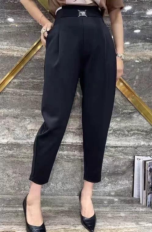 2022新款松紧腰休闲萝卜裤,女装其它,L·H·X
