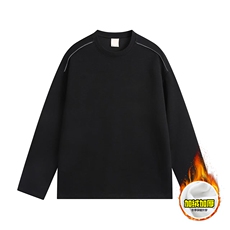 480G重磅加绒硬挺boxy男女秋冬美式高街结构拉链肩圆领卫衣厚外套，女装短外套，电商A486-1