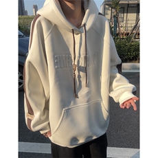秋季重磅连帽卫衣男宽松休闲钢印外套拼色学生衣服W116-P65控98，女装短外套，星座209-2