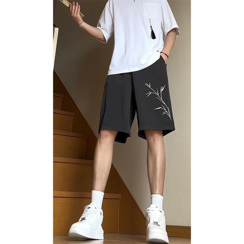 2025夏季新款风冰丝休闲短裤XZ806-DK36001-特p25-控48,男装牛仔裤,四季星座806
