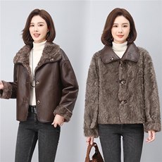 25年新款两面穿皮毛一体外套女，女装大码女装，奕阳依阁